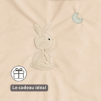 LouLou Duvet Cover 140 x 100 cm - Baby Pillowcase 40 x 60 cm - Velour and Muslin Cotton - Soft Colours [FR]