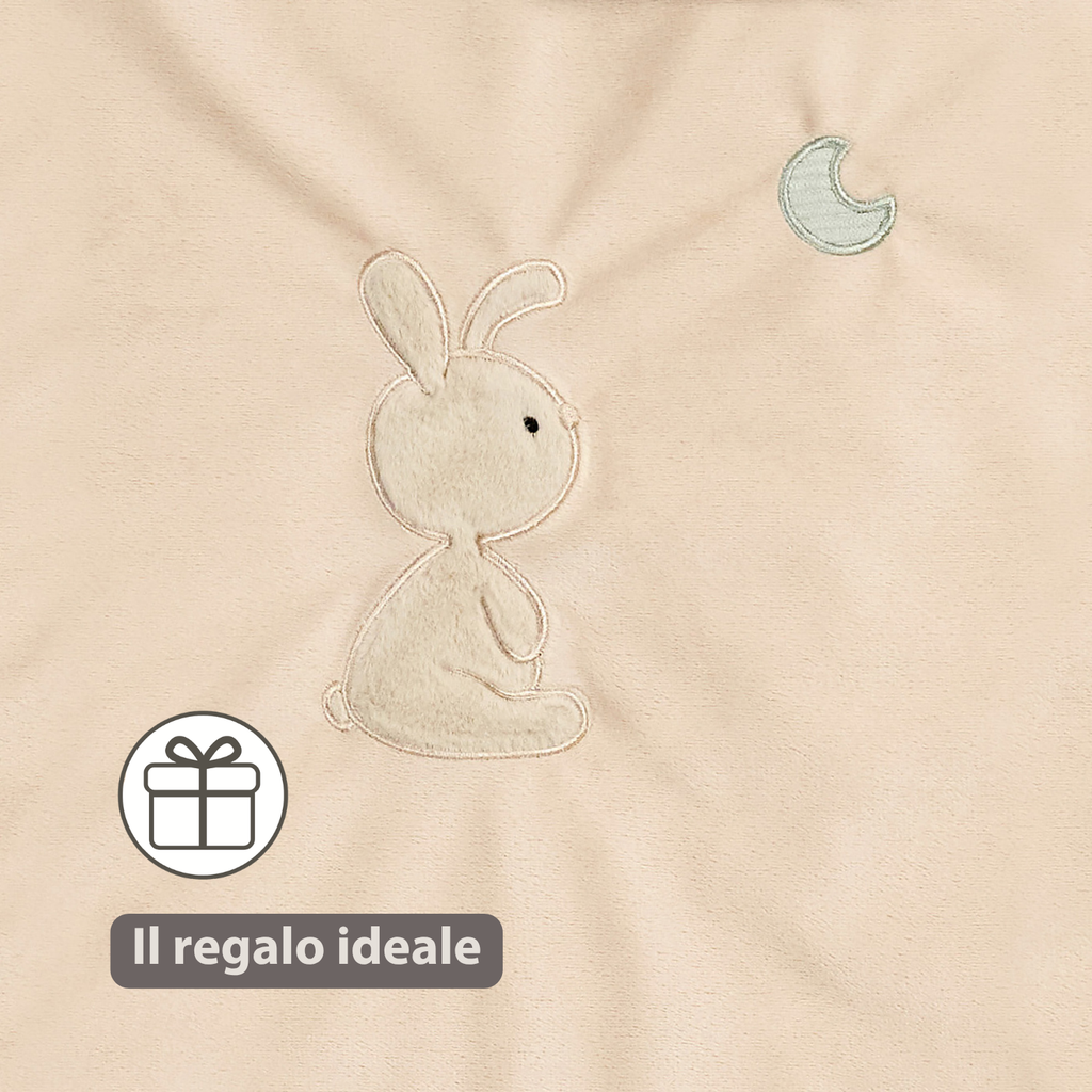 LouLou Duvet Cover 140 x 100 cm - Baby Pillowcase 40 x 60 cm - Velour and Muslin Cotton - Soft Colours [IT]