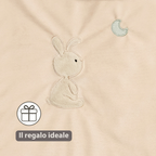 LouLou Duvet Cover 140 x 100 cm - Baby Pillowcase 40 x 60 cm - Velour and Muslin Cotton - Soft Colours [IT]