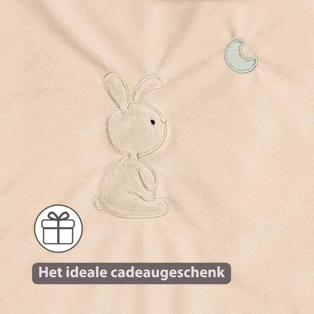 LouLou Duvet Cover 140 x 100 cm - Baby Pillowcase 40 x 60 cm - Velour and Muslin Cotton - Soft Colours [NL]