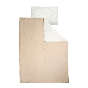 LouLou Bettwäsche 140 x 100 cm - Baby-Kissenbezug 40 x 60 cm - Frottee und Musselin - Sanfte Farben