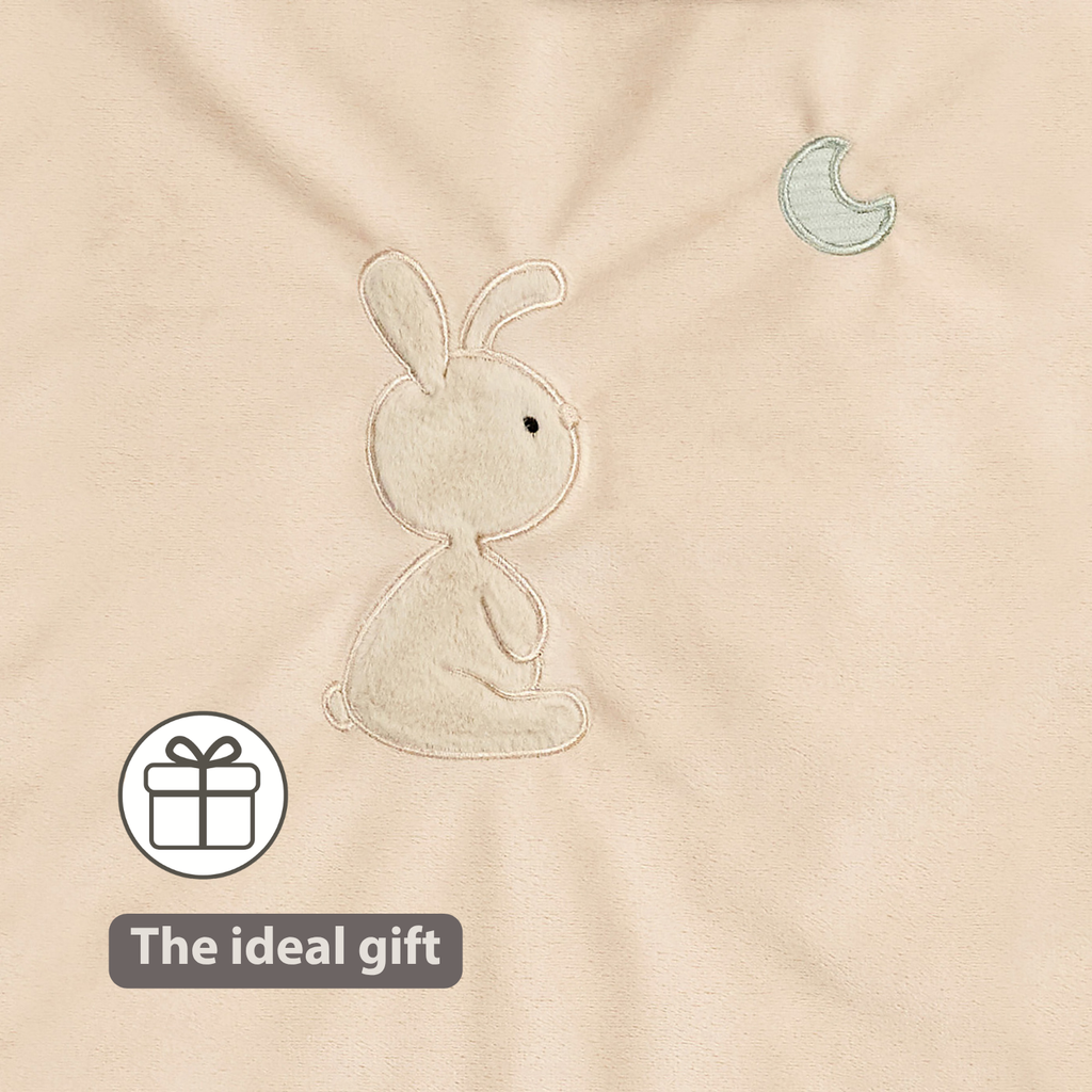 LouLou Duvet Cover 140 x 100 cm - Baby Pillowcase 40 x 60 cm - Velour and Muslin Cotton - Soft Colours [EN]