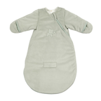 LouLou Sleeping Bag 60 cm - Baby Sleeping Bag with Sleeves in Velour - TOG 2.5 - Green [ES]