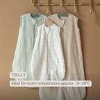 LouLou Sleeping Bag 60 cm - Baby Sleeping Bag with Sleeves in Velour - TOG 2.5 - Green [NL]