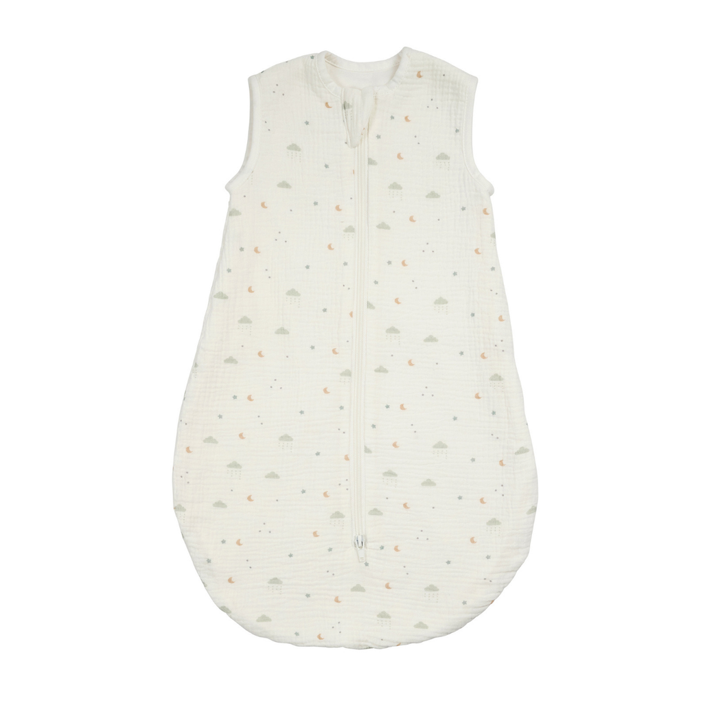LouLou Sleeping Bag 60 cm - Baby Sleeping Bag in Muslin Cotton - TOG 0.5 - Ecru [ES]