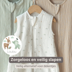 LouLou Sleeping Bag 60 cm - Baby Sleeping Bag in Muslin Cotton - TOG 0.5 - Ecru [NL]