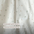 LouLou Sleeping Bag 60 cm - Baby Sleeping Bag in Muslin Cotton - TOG 0.5 - Ecru [NL]
