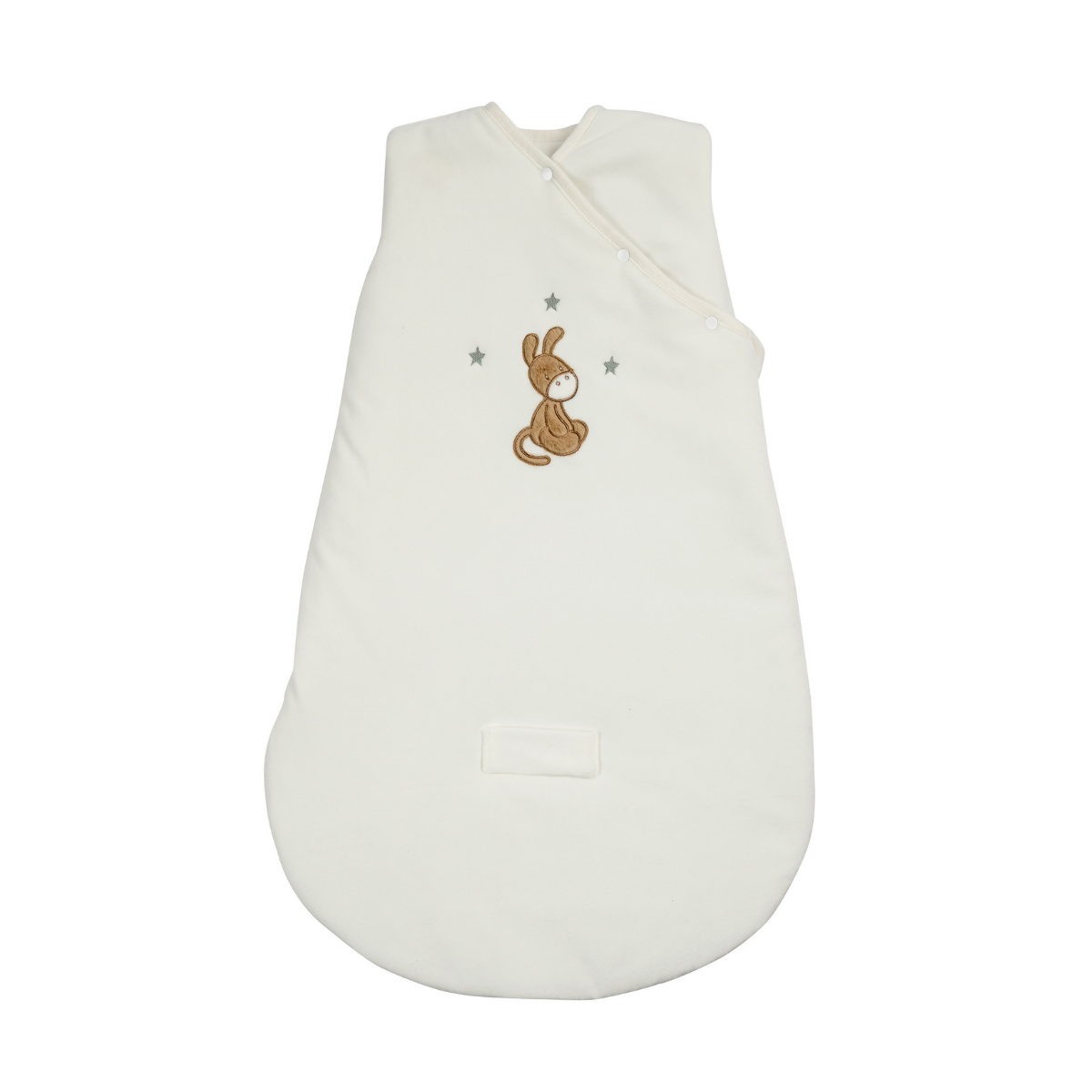 LouLou Sleeping Bag 70 cm - Baby Sleeping Bag in Velour - TOG 2.5 - Ecru [DE]