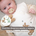 LouLou Sleeping Bag 70 cm - Baby Sleeping Bag in Velour - TOG 2.5 - Ecru [ES]