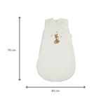 LouLou Sleeping Bag 70 cm - Baby Sleeping Bag in Velour - TOG 2.5 - Ecru [ES]