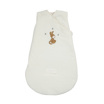 LouLou Saco de Dormir para Bebé 70 cm - Saco de Dormir de Terciopelo - TOG 2,5 - Ecru
