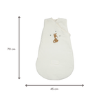 LouLou Sleeping Bag 70 cm - Baby Sleeping Bag in Velour - TOG 2.5 - Ecru [EN]
