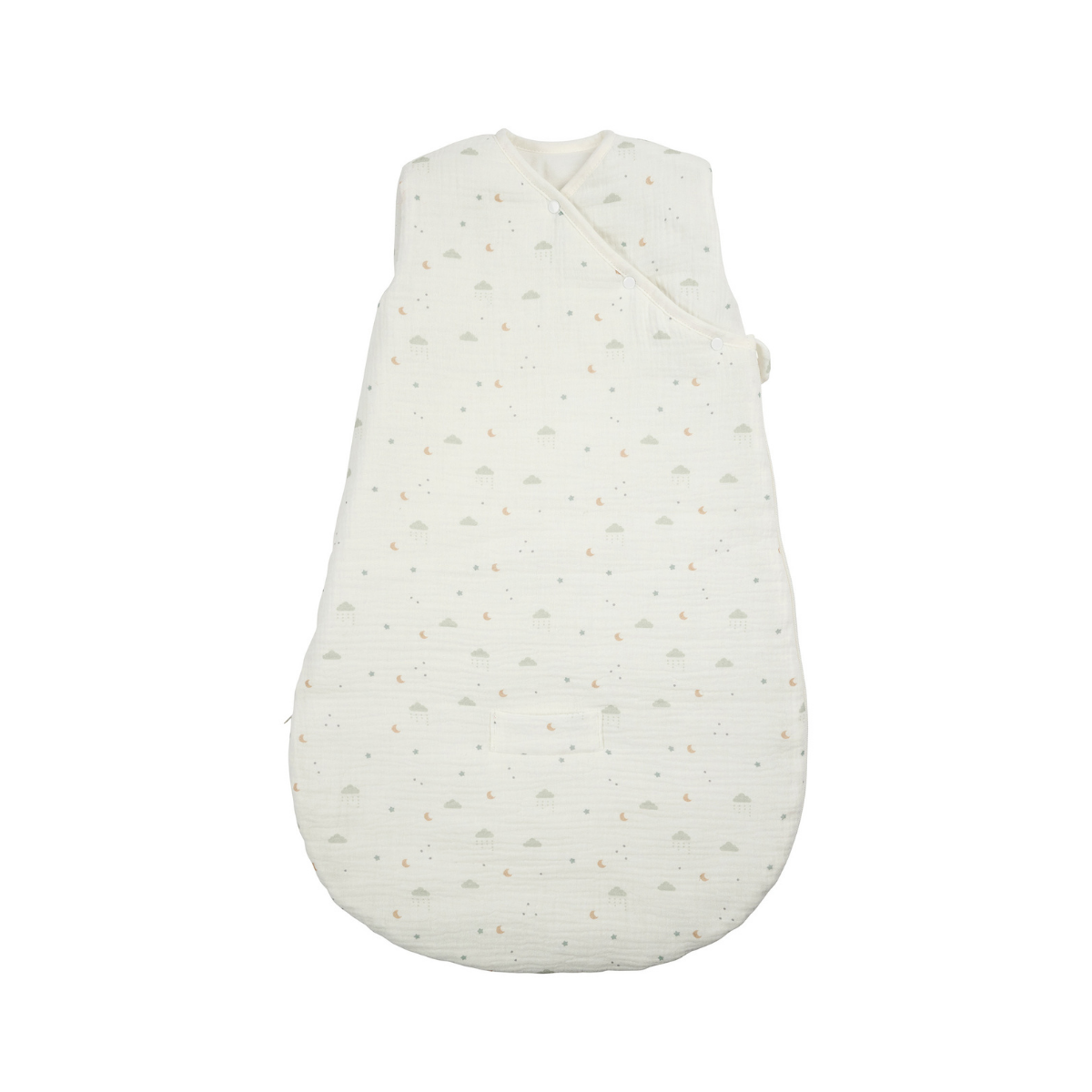 LouLou Sleeping Bag 70 cm - Baby Sleeping Bag in Muslin Cotton - TOG 2 - Ecru [ES]