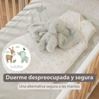 LouLou Sleeping Bag 70 cm - Baby Sleeping Bag in Muslin Cotton - TOG 2 - Ecru [ES]