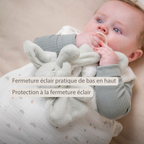 LouLou Sleeping Bag 70 cm - Baby Sleeping Bag in Muslin Cotton - TOG 2 - Ecru [FR]