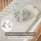 LouLou Sleeping Bag 70 cm - Baby Sleeping Bag in Muslin Cotton - TOG 2 - Ecru [NL]
