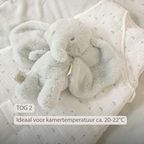 LouLou Sleeping Bag 70 cm - Baby Sleeping Bag in Muslin Cotton - TOG 2 - Ecru [NL]