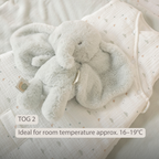 LouLou Sleeping Bag 70 cm - Baby Sleeping Bag in Muslin Cotton - TOG 2 - Ecru [EN]