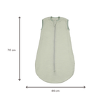 LouLou Sleeping Bag 70 cm - Baby Sleeping Bag in Muslin Cotton - TOG 0.5 - Green [DE]