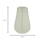 LouLou Sleeping Bag 70 cm - Baby Sleeping Bag in Muslin Cotton - TOG 0.5 - Green [FR]