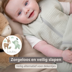 LouLou Sleeping Bag 70 cm - Baby Sleeping Bag in Muslin Cotton - TOG 0.5 - Green [NL]