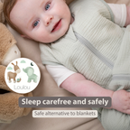 LouLou Sleeping Bag 70 cm - Baby Sleeping Bag in Muslin Cotton - TOG 0.5 - Green [EN]