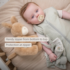 LouLou Sleeping Bag 70 cm - Baby Sleeping Bag in Muslin Cotton - TOG 0.5 - Green [EN]