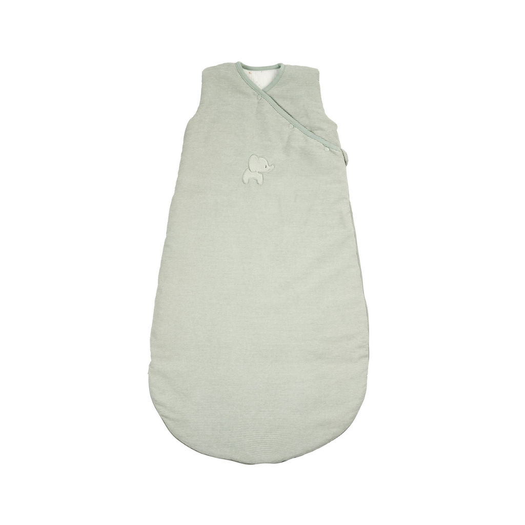 LouLou Sleeping Bag 90 cm - Baby Sleeping Bag in Velour - TOG 2.5 - Green [ES]
