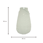 LouLou Sleeping Bag 90 cm - Baby Sleeping Bag in Velour - TOG 2.5 - Green [NL]