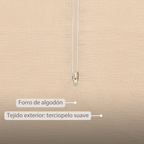 LouLou Sleeping Bag 90 cm - Baby Sleeping Bag in Muslin Cotton - TOG 0.5 - Sand [ES]