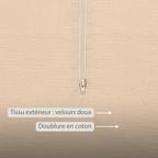 LouLou Sleeping Bag 90 cm - Baby Sleeping Bag in Muslin Cotton - TOG 0.5 - Sand [FR]