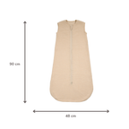 LouLou Sleeping Bag 90 cm - Baby Sleeping Bag in Muslin Cotton - TOG 0.5 - Sand [FR]