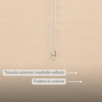 LouLou Sleeping Bag 90 cm - Baby Sleeping Bag in Muslin Cotton - TOG 0.5 - Sand [IT]