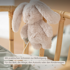 LouLou Mini Musical Plush Rabbit - Baby Soft Toy - 20 cm - Sand [DE]
