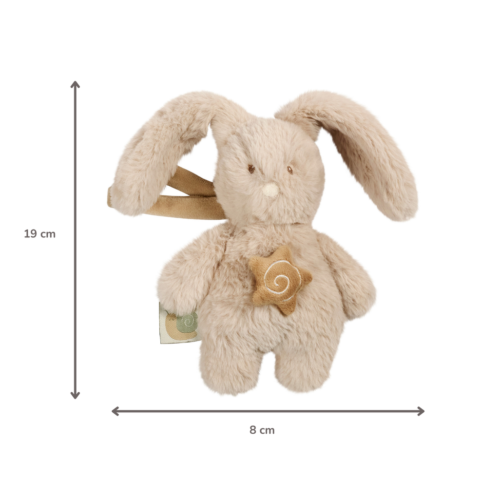 LouLou Mini Musical Plush Rabbit - Baby Soft Toy - 20 cm - Sand [FR]