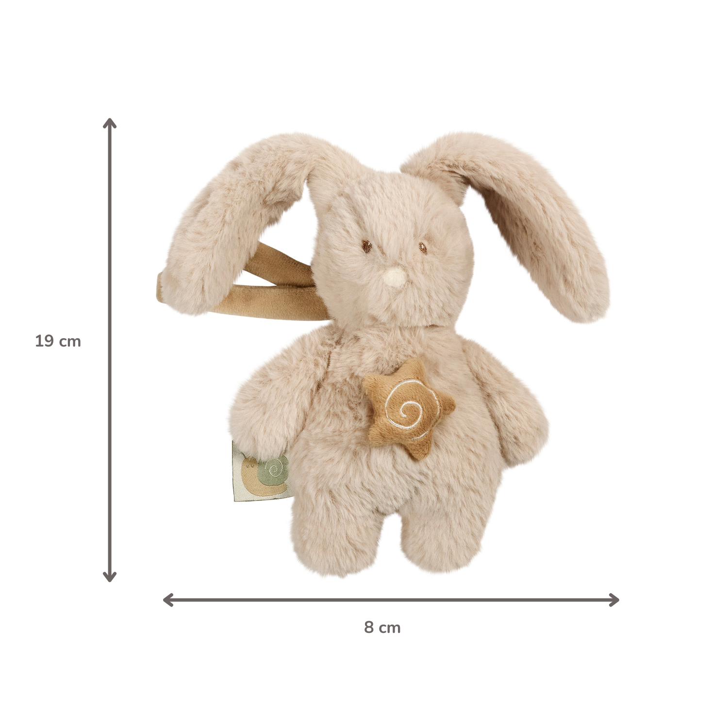 LouLou Mini Musical Plush Rabbit - Baby Soft Toy - 20 cm - Sand [EN]