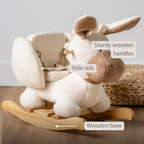 TEDDY Rocking Donkey – Rocking Animal in Teddy Fabric – Ecru [EN]