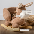 TEDDY Rocking Donkey – Rocking Animal in Teddy Fabric – Beige [EN]