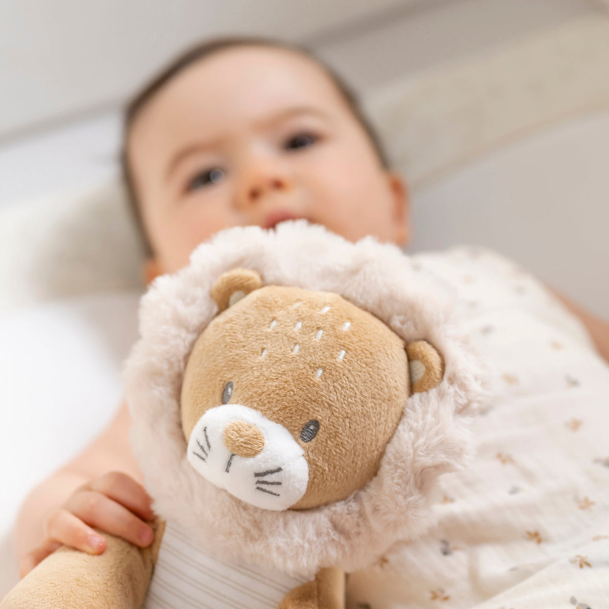 Nattou Mini-Peluche en Polyester, âne Leo en Peluche pour Nouveau-nés et prématurés, hochet intégré, env. 20 cm, Felix et Leo, Beige Nattou Mini-Peluche en Polyester, âne Leo en Peluche pour Nouveau-nés et prématurés, hochet intégré, env. 20 cm, Felix et Leo, Beige