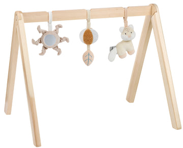 Nattou Wooden Arch with Hanging Toys Fox FLO, ERNEST & OLI