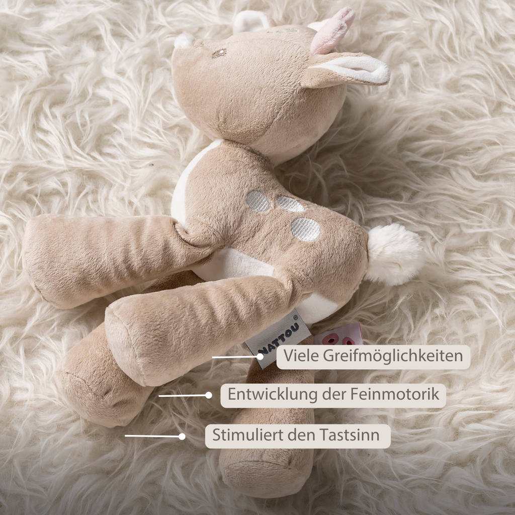 FanFan Plush Deer - 30 cm - Soft Baby Plush - Beige [DE]