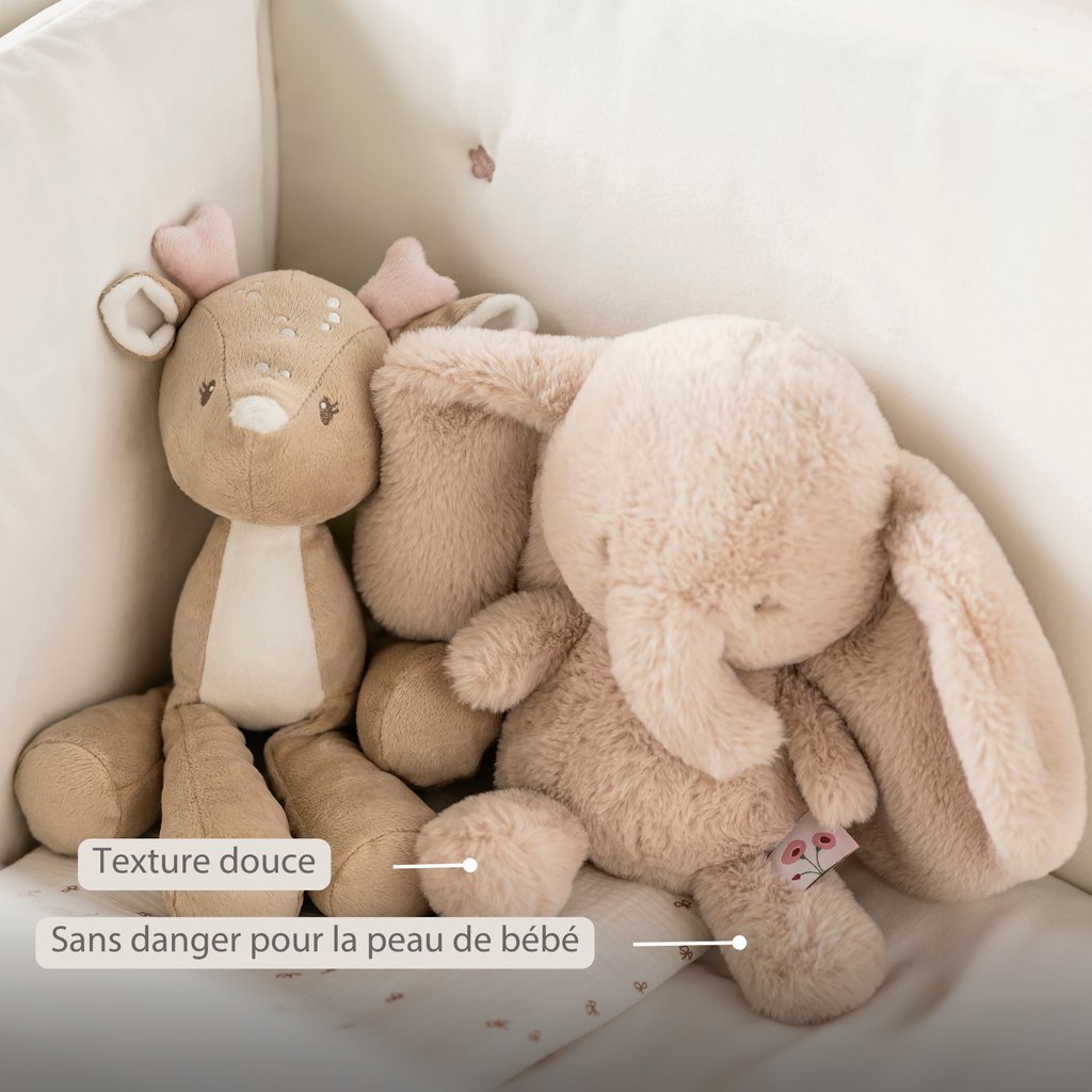 FanFan Cuddle Elephant – 30 cm – Soft Baby Plush – Sand [FR]