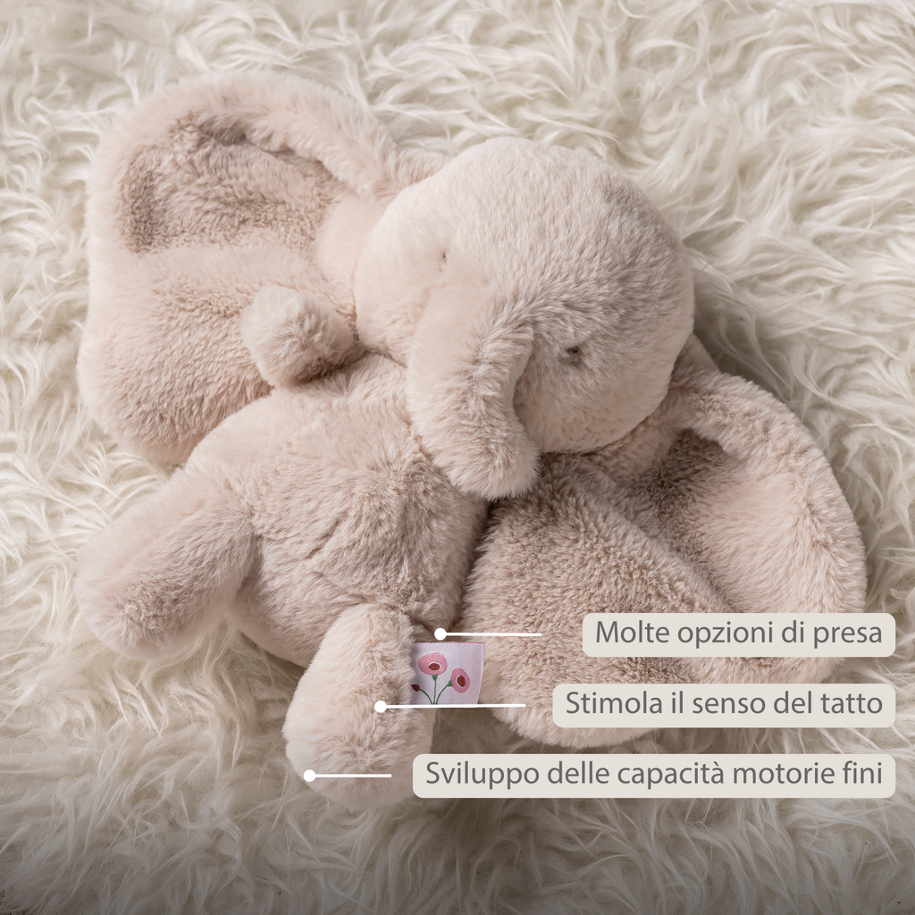 FanFan Cuddle Elephant – 30 cm – Soft Baby Plush – Sand [IT]