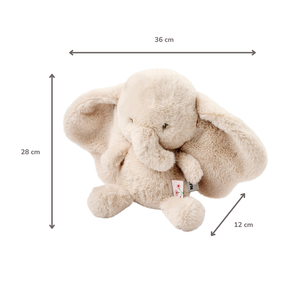FanFan Cuddle Elephant – 30 cm – Soft Baby Plush – Sand [EN]