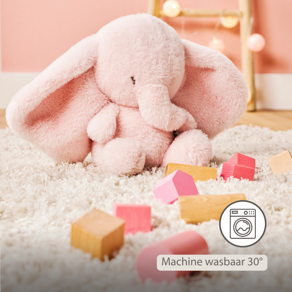 FanFan Cuddle Elephant – 30 cm – Soft Baby Plush Toy – Pink [NL]