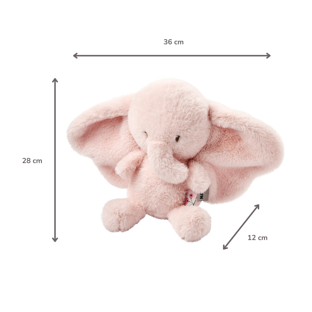 FanFan Cuddle Elephant – 30 cm – Soft Baby Plush Toy – Pink [EN]