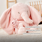 FanFan Maxi Cuddle Elephant – 60 cm – Soft Baby Plush – Pink [DE]