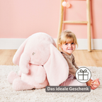 FanFan Maxi Cuddle Elephant – 60 cm – Soft Baby Plush – Pink [DE]