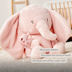 FanFan Maxi Cuddle Elephant – 60 cm – Soft Baby Plush – Pink [EN]