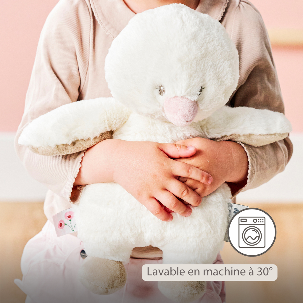 FanFan Cuddle Duck – 30 cm – Soft Baby Plush – Off-White [FR]